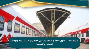 اليوم الأحد.. جدول انطلاق القطارات بين القاهرة والإسكندرية وأوقات الوصول بالتفصيل